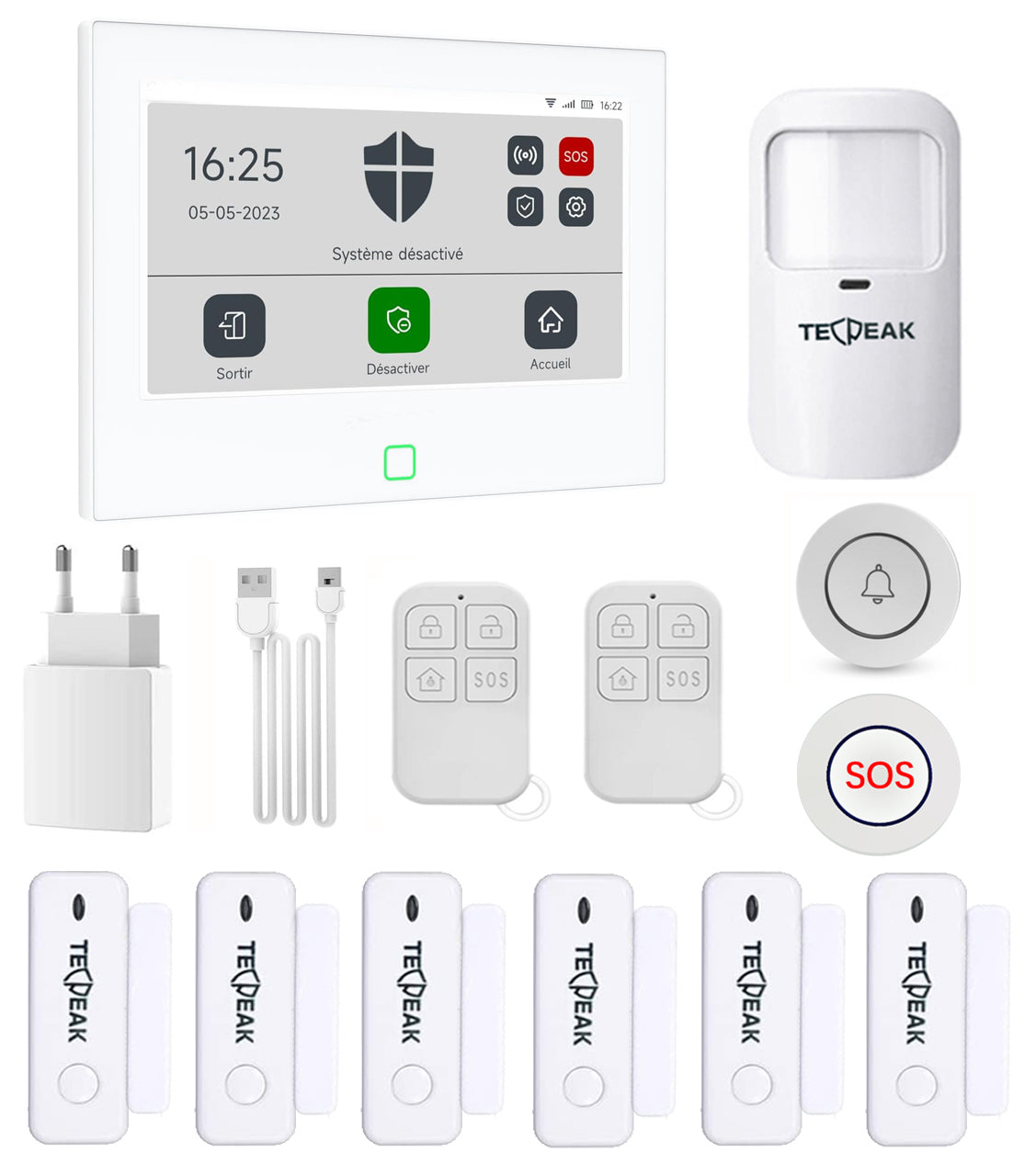 S2 - Alarme Maison 7“ WiFi / GSM / 2G / 4G